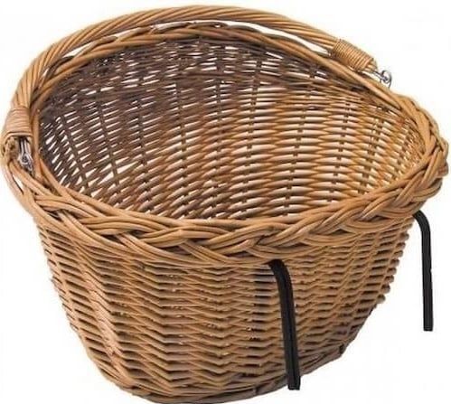 Falkx Fietsmand Aan Stuur 33 Liter Rotan Bruin