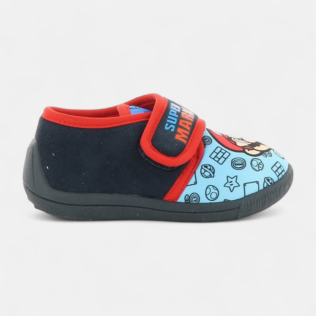 Pantoufles attaches velcros Garçon noir