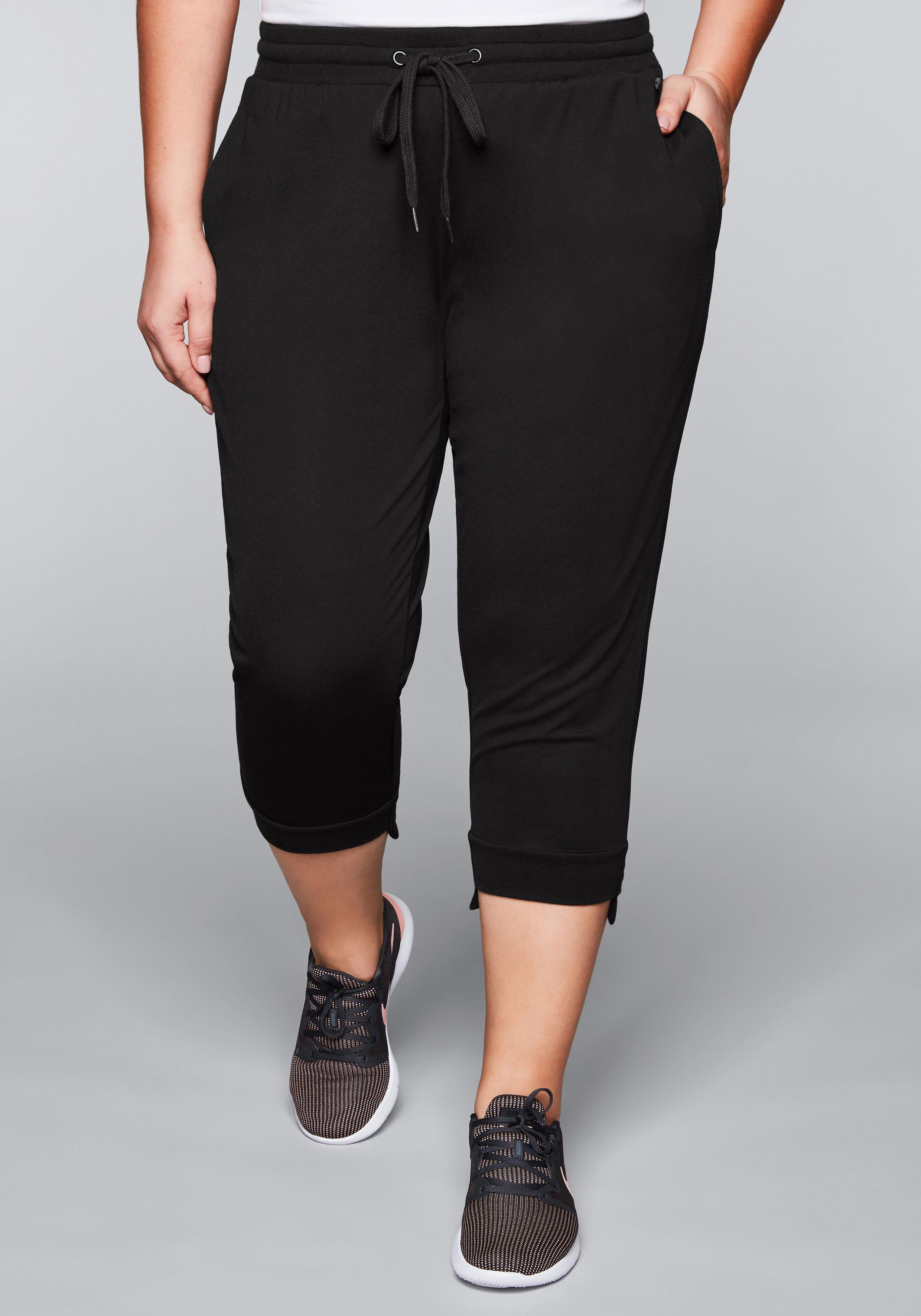 Sporthose in 3/4-Länge mit Bündchen, aus Sweat