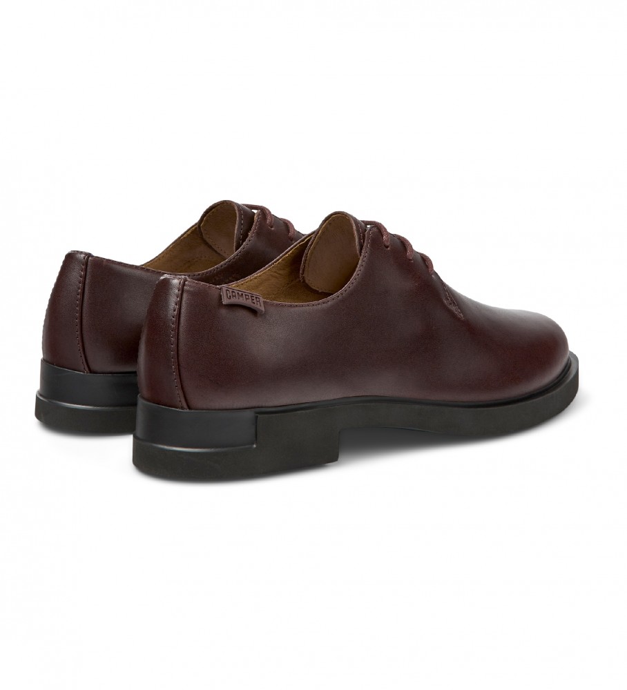 Sapatos de couro Camper Magnet cor bordô