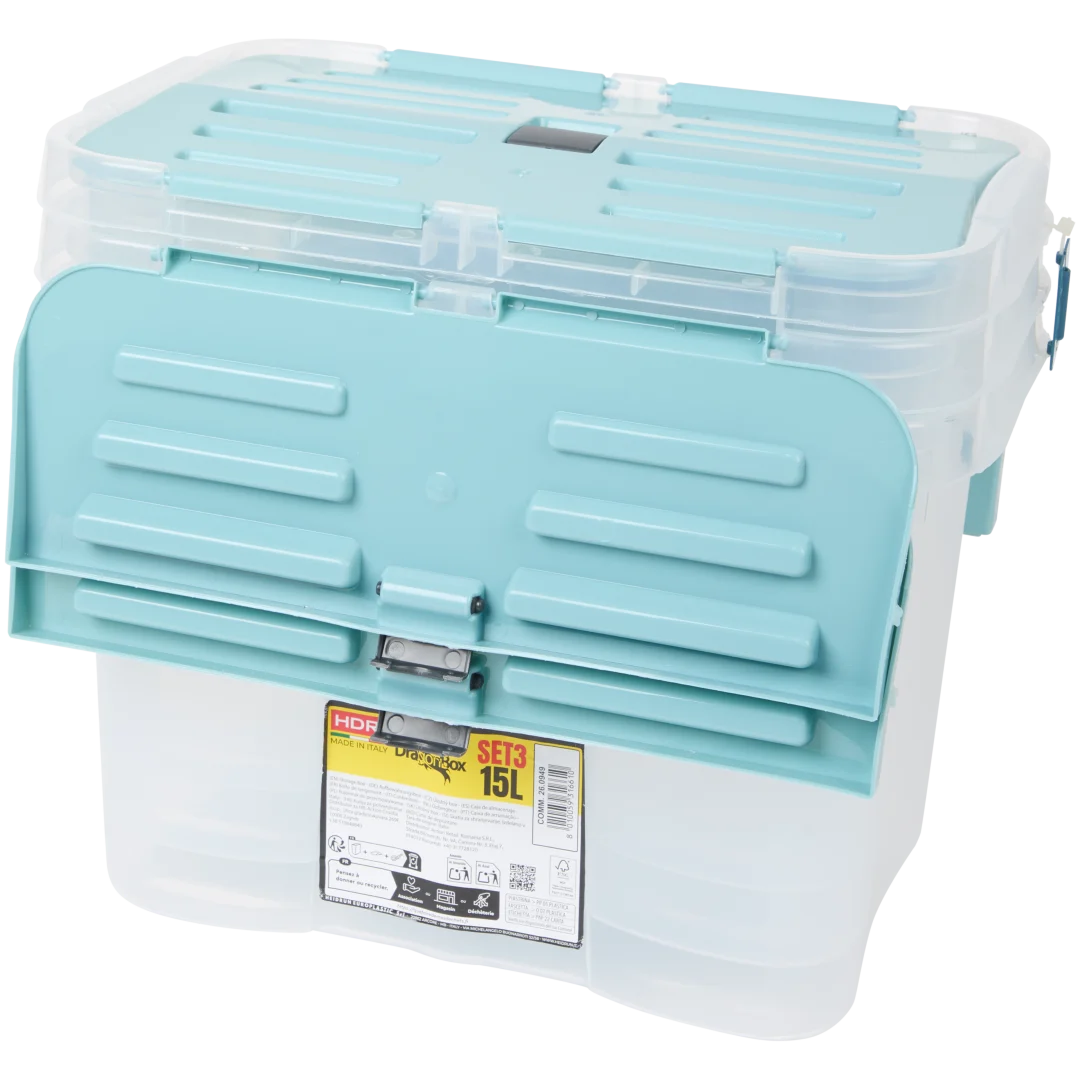 Boîtes de rangement avec couvercle Heidrun