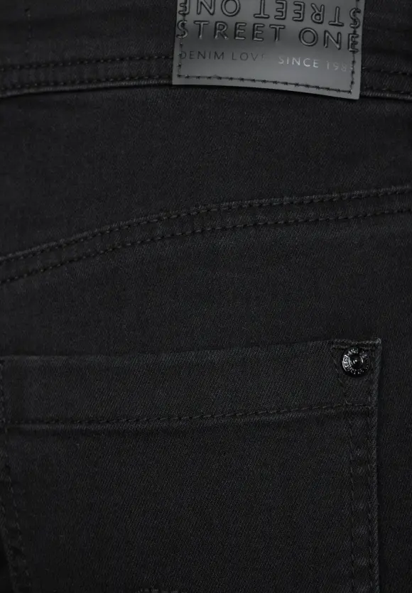 Casual Fit Culotte Jeans - black soft washed