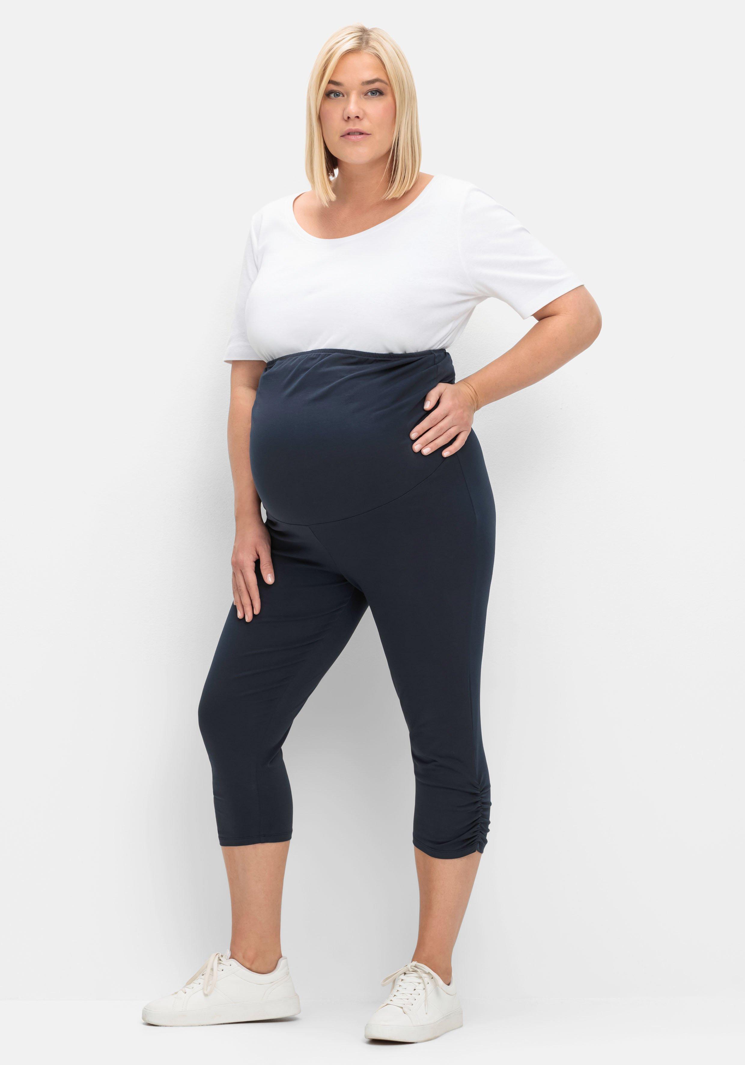 Umstands-Leggings in Caprilänge, mit Überbauchbund