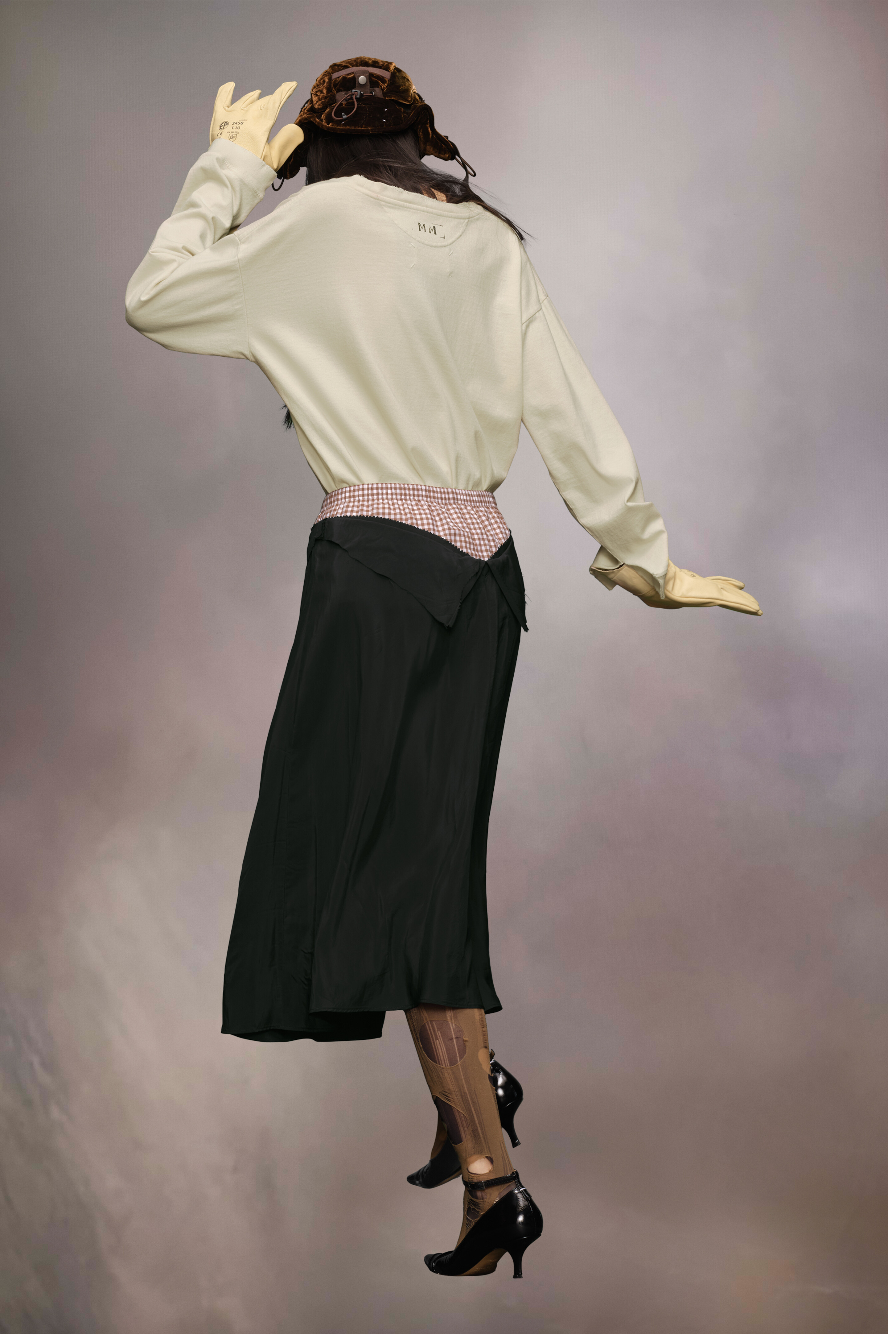 Haut à logo estampillé Crème