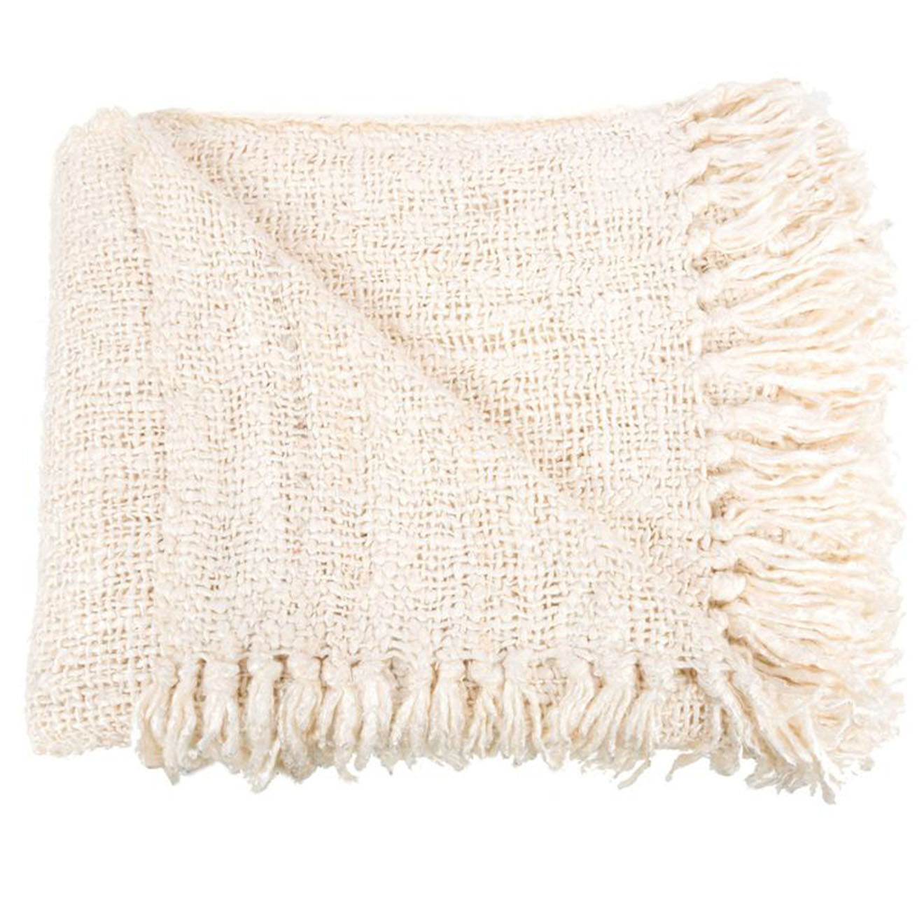Bazar Bizar Plaid s'il vous Plaid crème - 130x170 cm