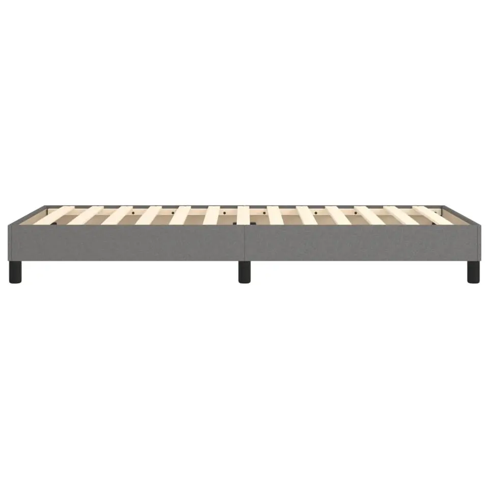 vidaXL - Bed frame met hout lattenbodem - Donkergrijs - Stof - 90x200 cm
