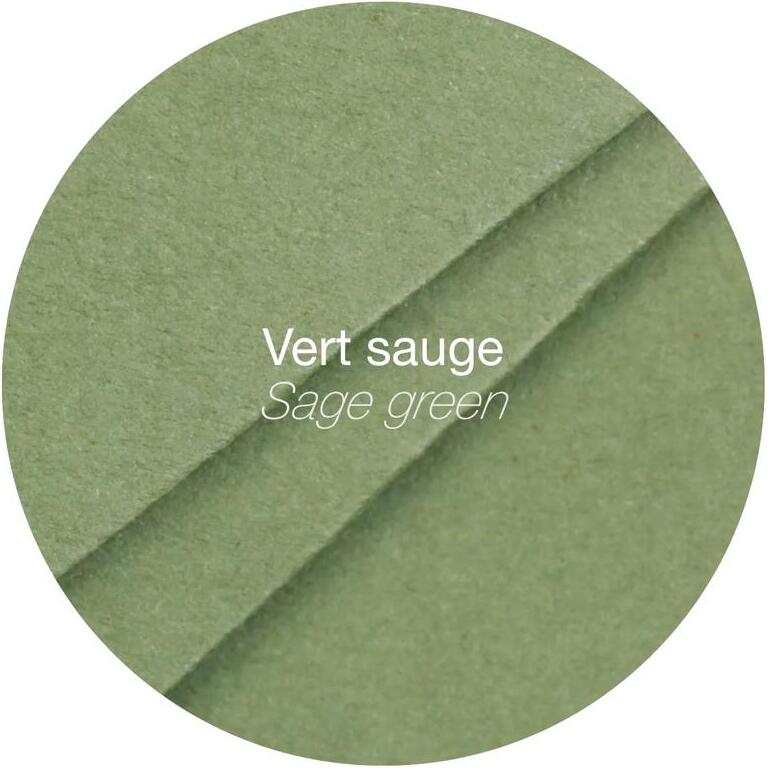 Paquet de 25 cartes simples Pollen 110x155 210g/m2 - Vert sauge