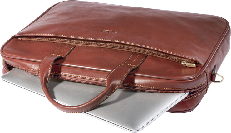 Tony Perotti 1 Compartment Laptop Bag Brun