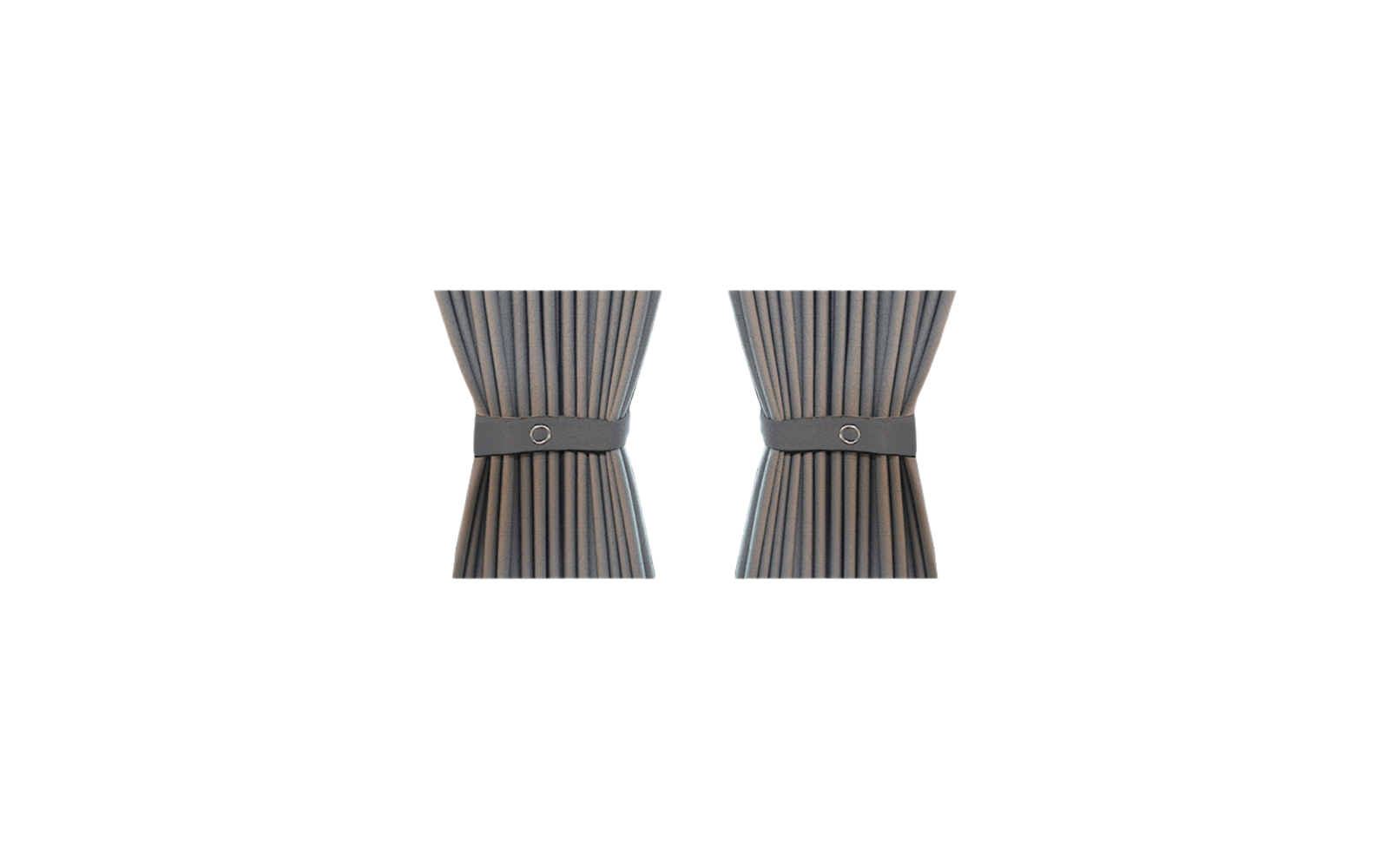 Kiravans Vorhang Set 2 teilig für VW T5/T6 Hinten Links Standard grau