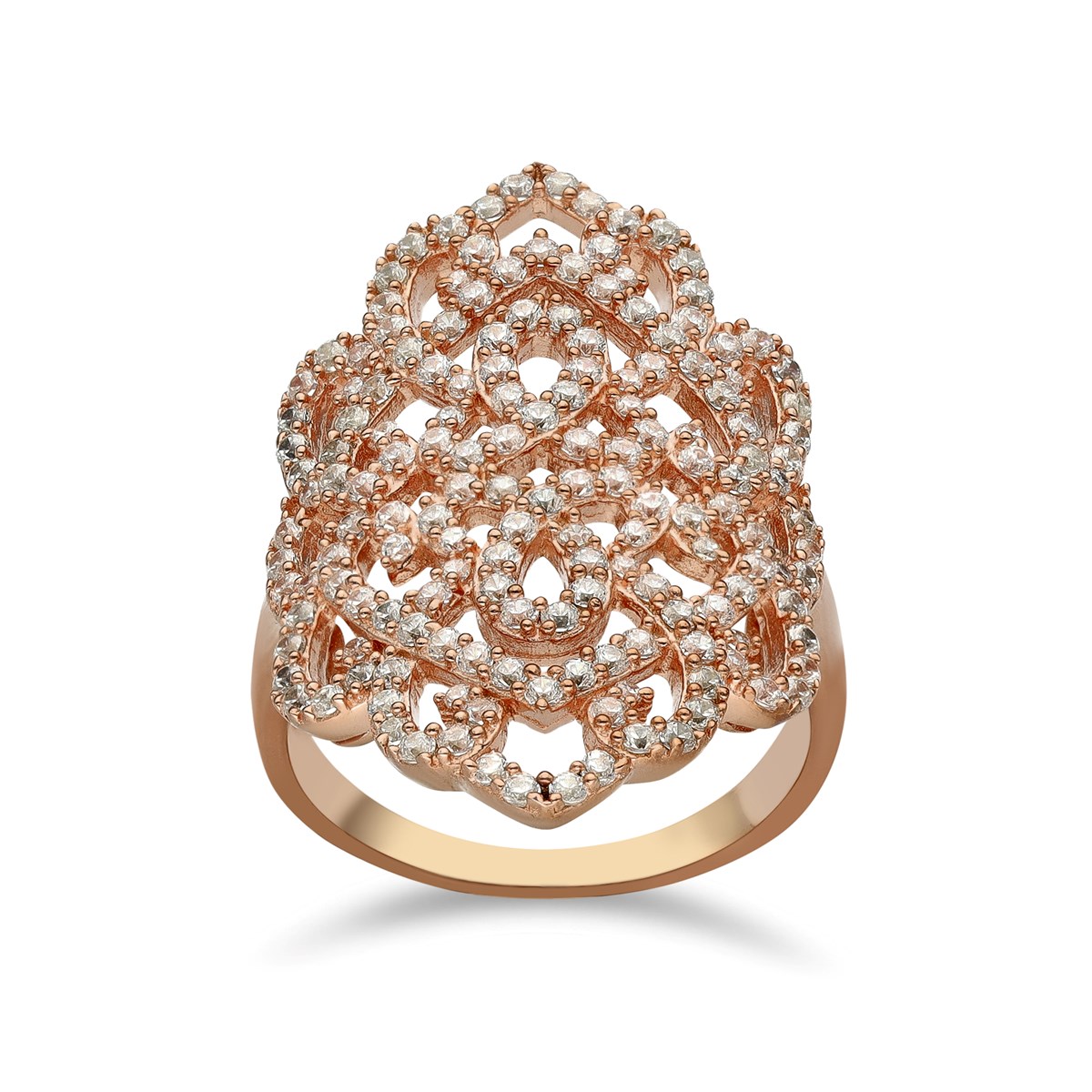Bague Argent Volute Rose Femme