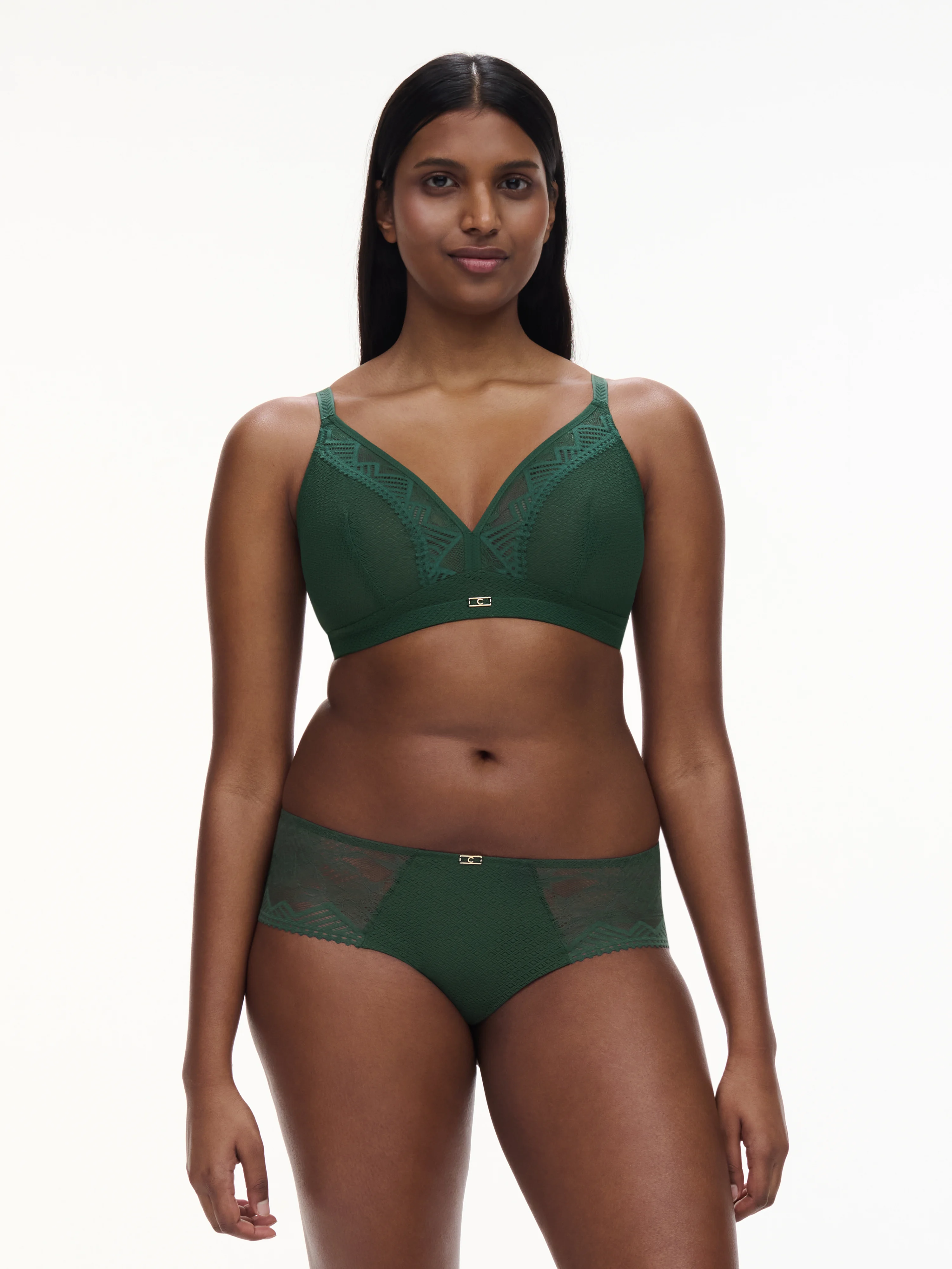 ORIGINS - Soutien-gorge sans armature maintien en dentelle | Vert
