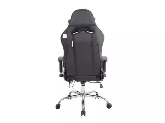 Chaise de bureau - Similicuir & Métal chromé - Noir / Marron - Limit XM