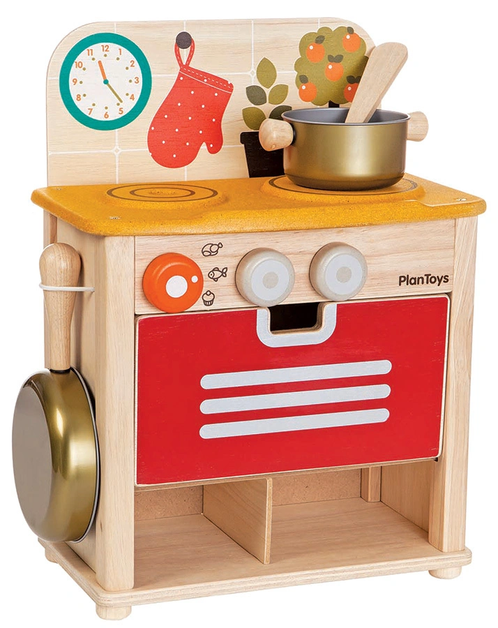 Spielküche COOKING AT HOME 4-teilig aus Holz