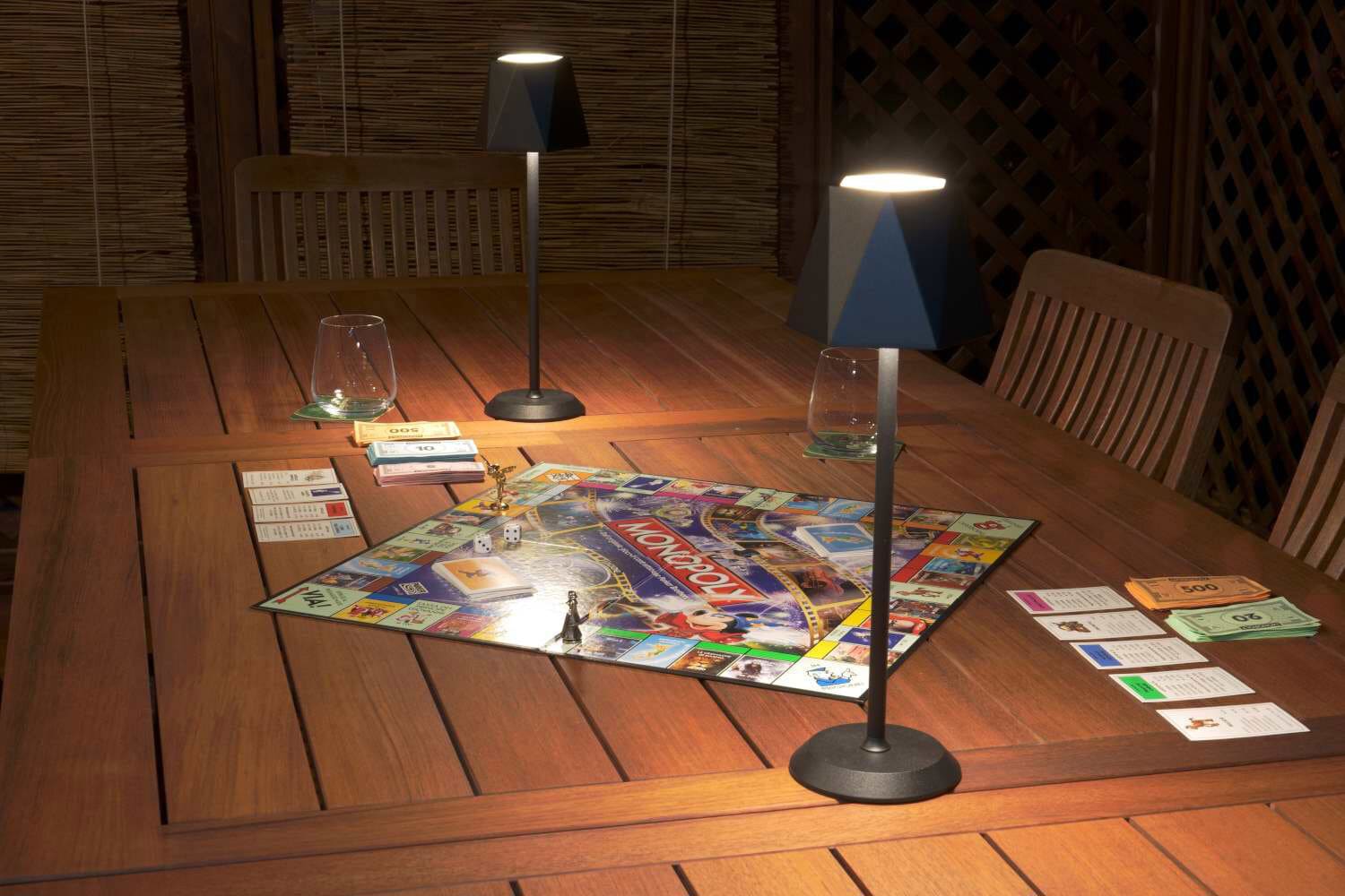 FABAS LUCE Akku LED Tischlampe KATY schwarz