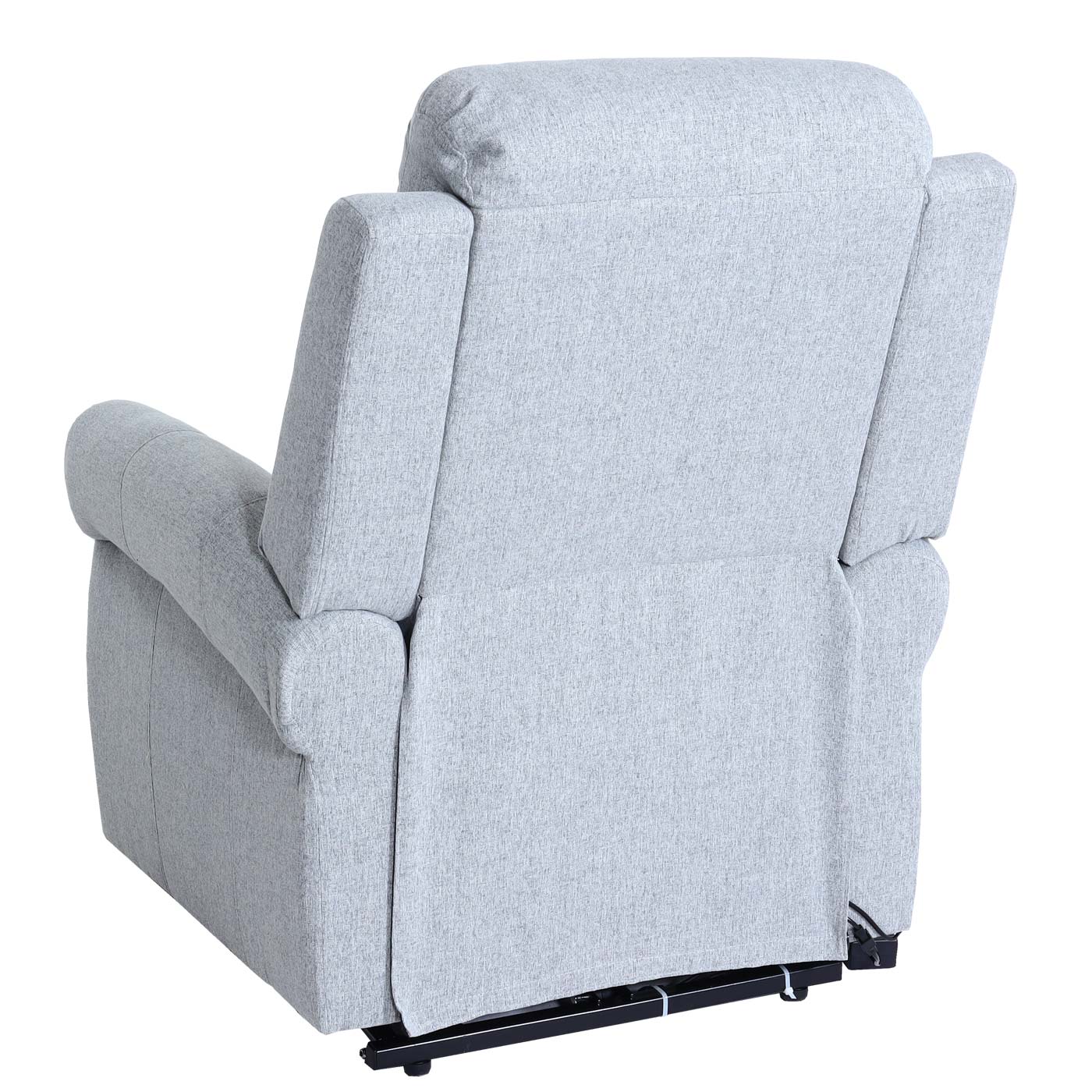 Fernsehsessel MCW-K63, Relaxsessel Sessel, Liegefunktion Aufstehhilfe Massage Heizfunktion, Stoff/Textil ~ hellgrau