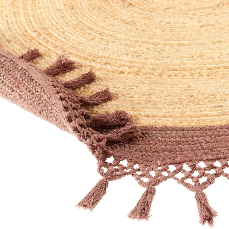 MARTS - Vloerkleed - Beige/Bruin - 140 cm - Jute