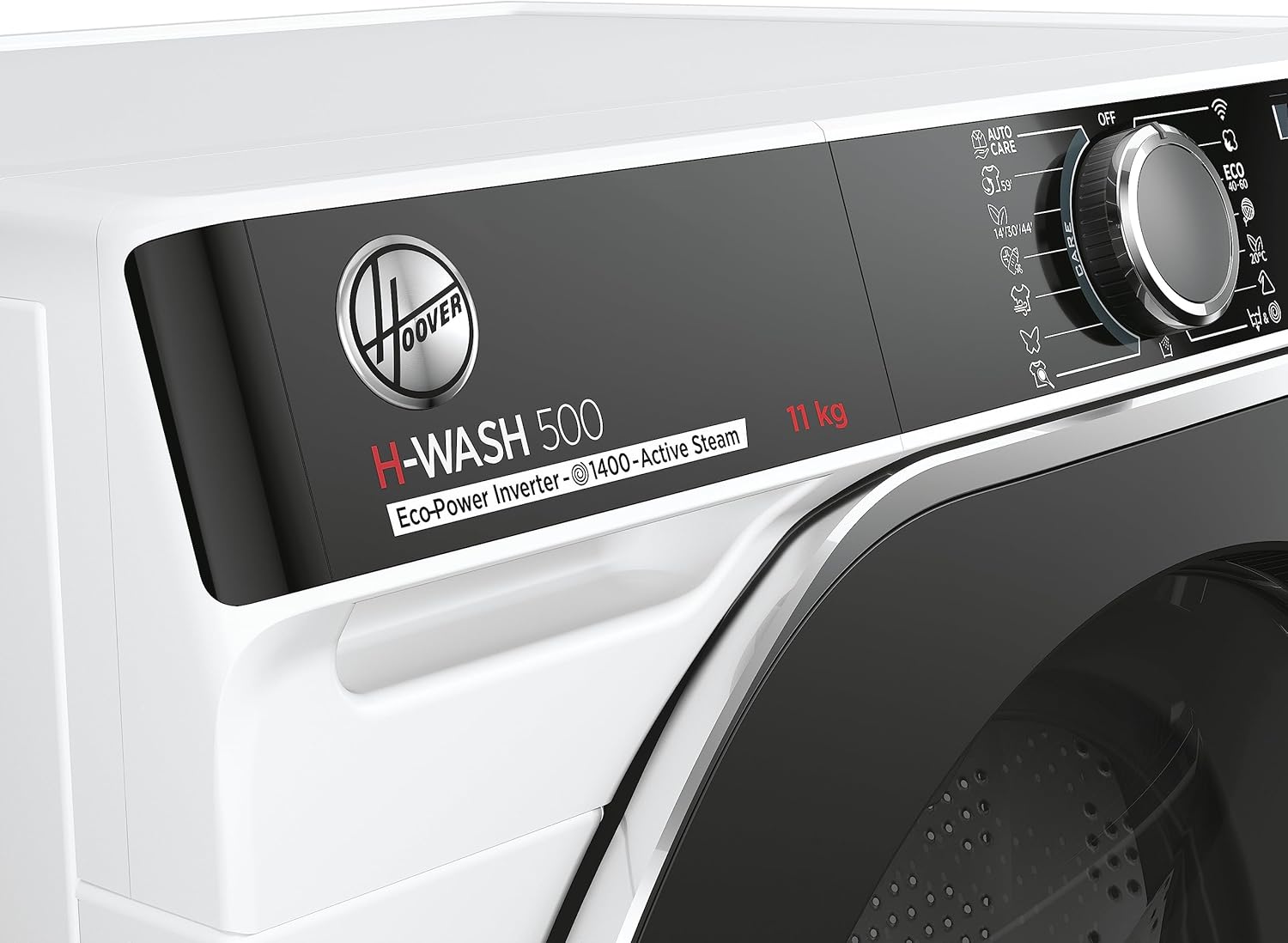 Hoover H-WASH 500 HWP 411AMBC/1-S Waschmaschine/Energieeffizienzklasse A/Füllmenge 11 kg/Eco-Power Inverter Motor/Power Care System/ActiveSteam/hOn App Steuerung/Wi-Fi + Bluetooth