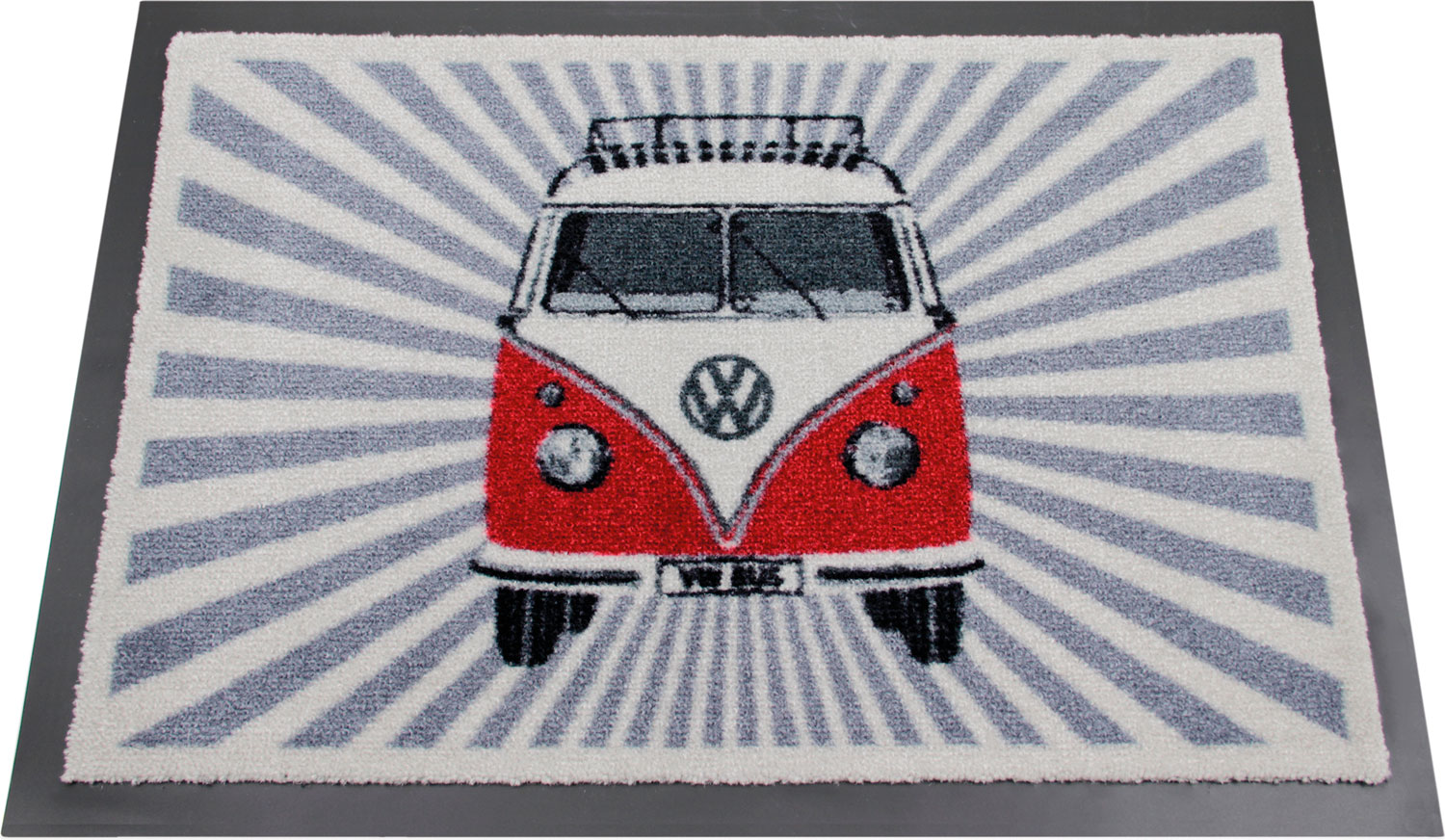 VW Collection T1 Bulli Strahlen Fußmatte Rot 70 x 50 cm