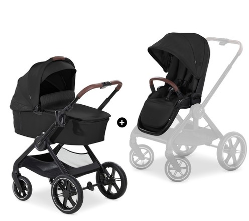 Poussette TRIO Walk N Care AIR Set Black Drive N Care + Base isofix Black - HAUCK