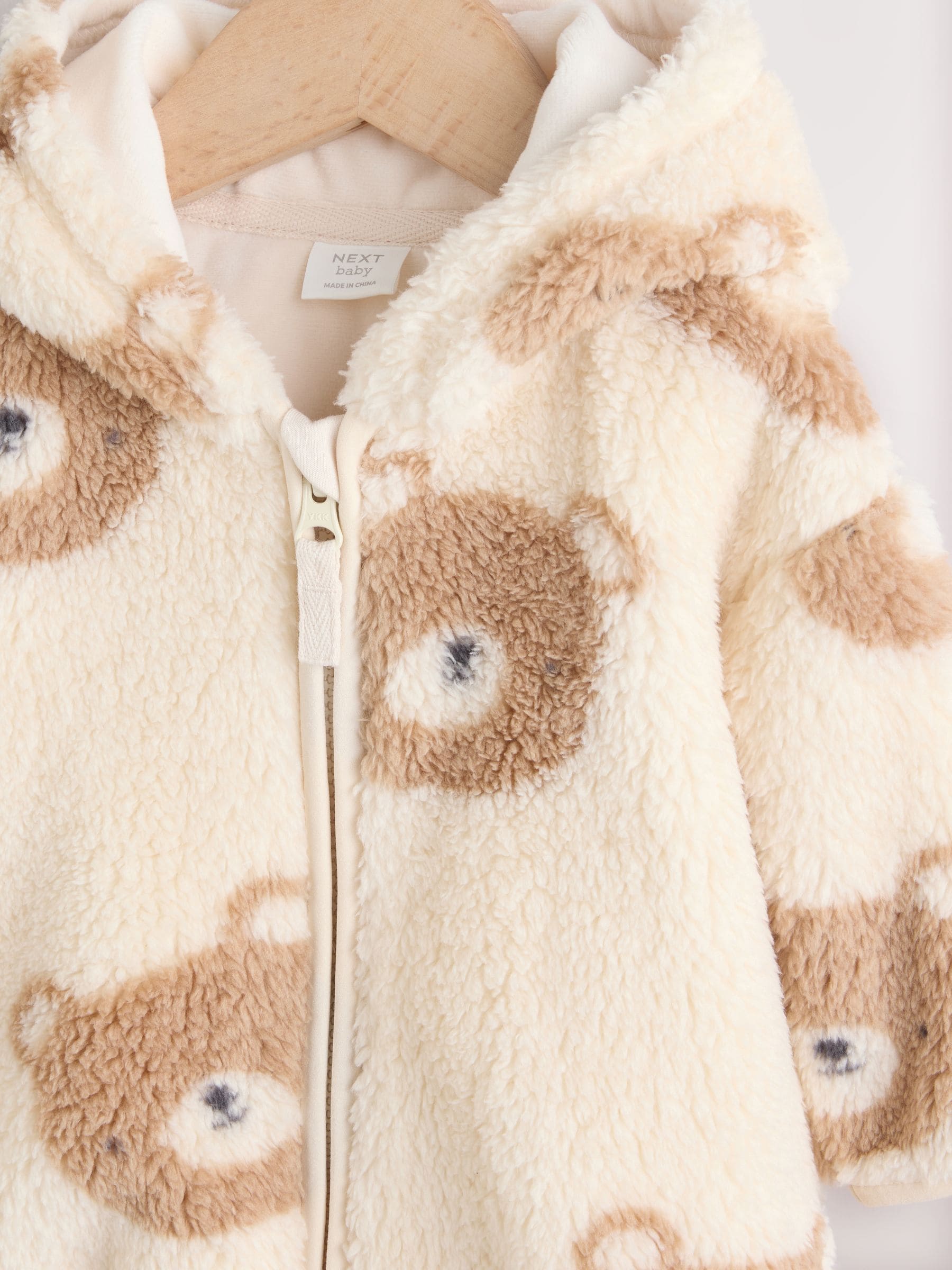 Natuurlijk berengezicht - Fleece Jack met ritssluiting (0mnd-2jr)