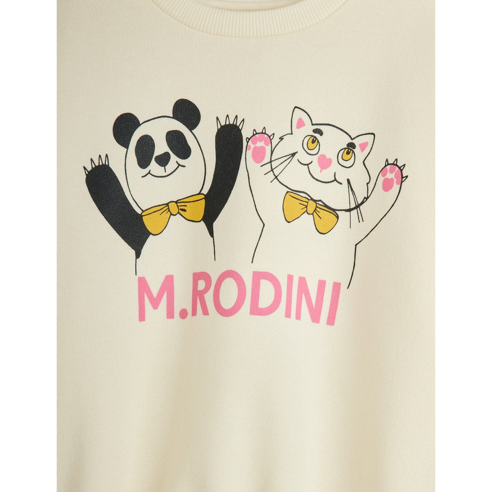 Køb Mini Rodini Offwhite Panda & Cat Sp Sweatshirt