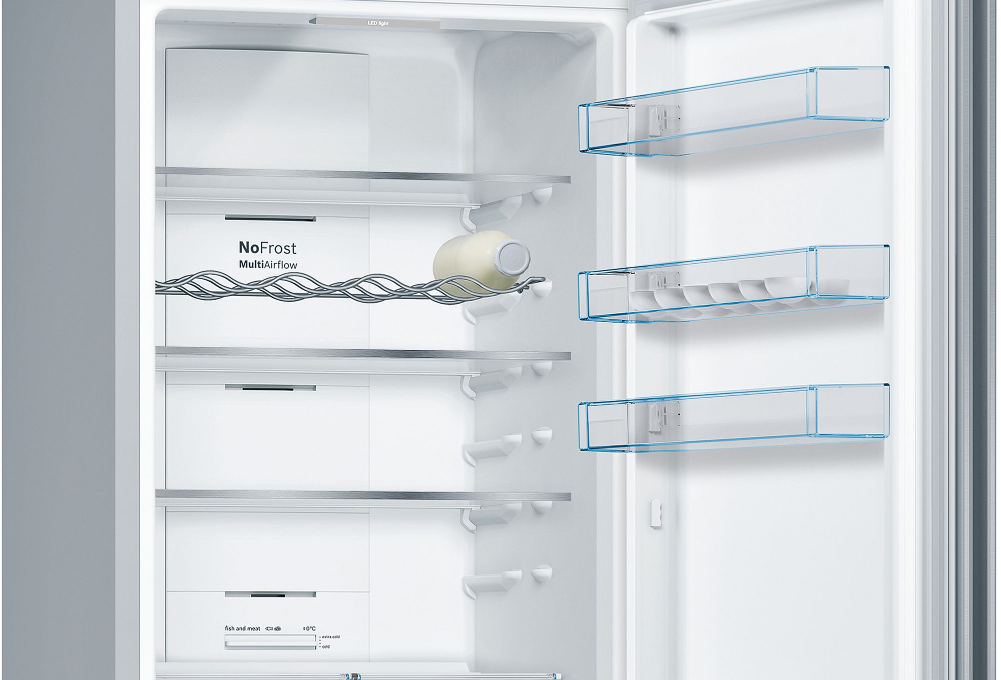 Refrigerador Combinado Independente Série 4 203 x 60 cm em Aço Inoxidável Resistente a Impressões Digitais KGN39VIEA