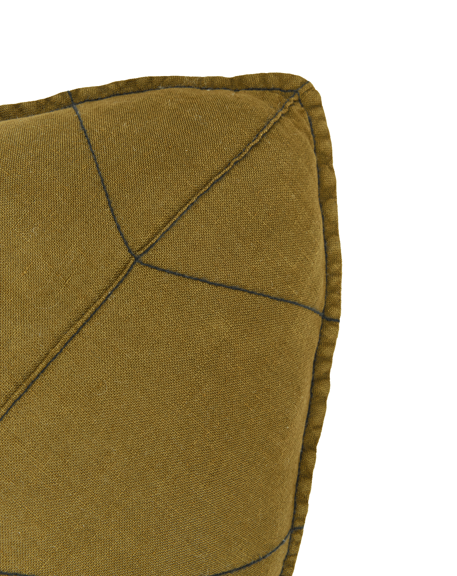 Coussin feuille l1n0 en lin français | Vert