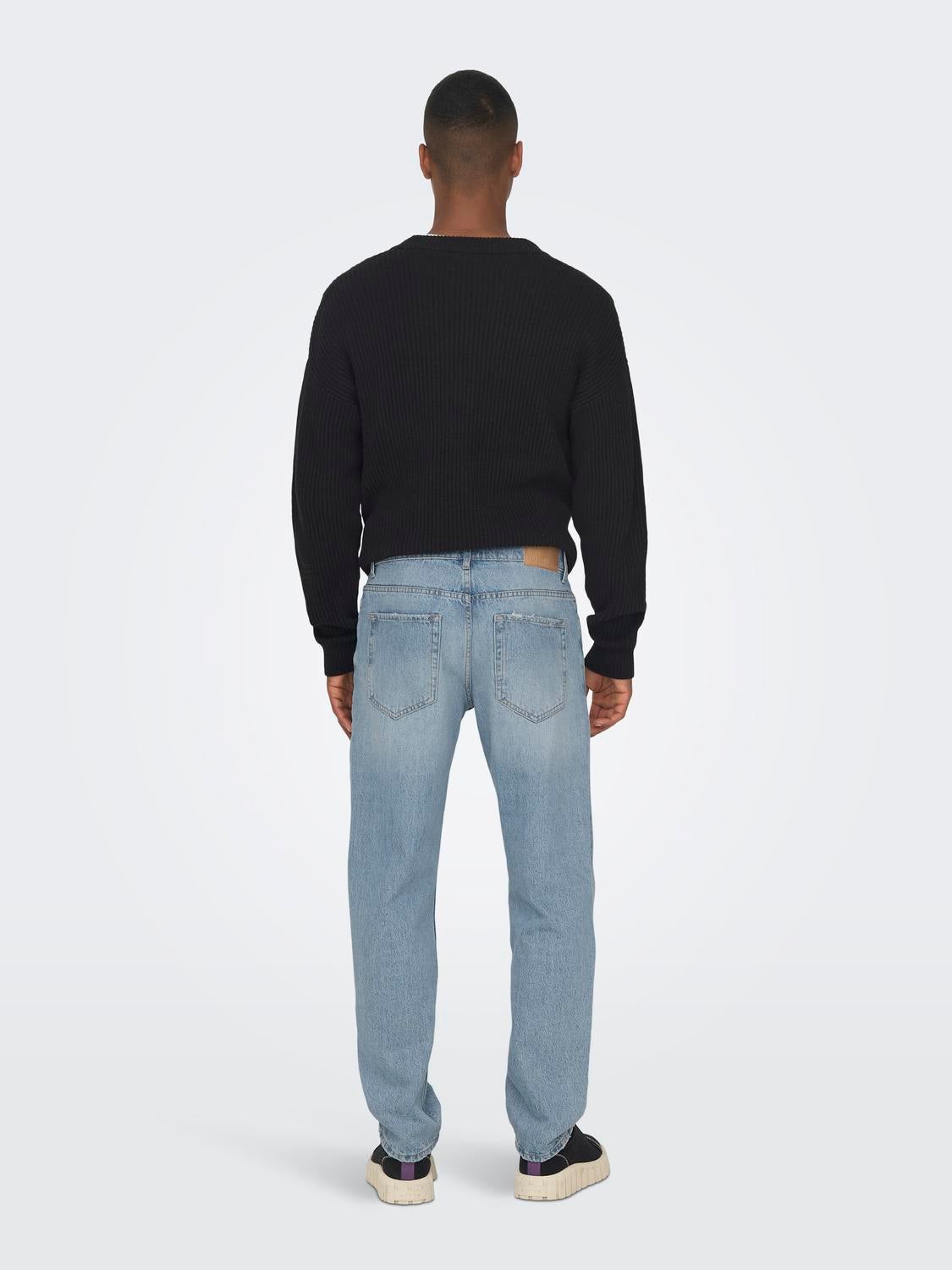 ONSEDGE Mid Rise Gerade geschnitten Jeans Light Blue Denim