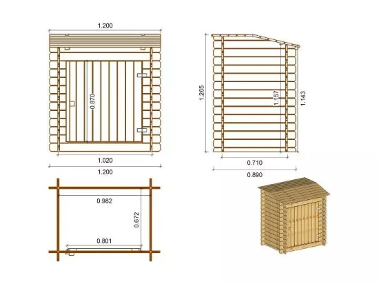 Piscine en bois 5,37x5,37 - H.1,31 m - avec filtration et coffre - BAS754OSP+SZA6 - ALTANKA