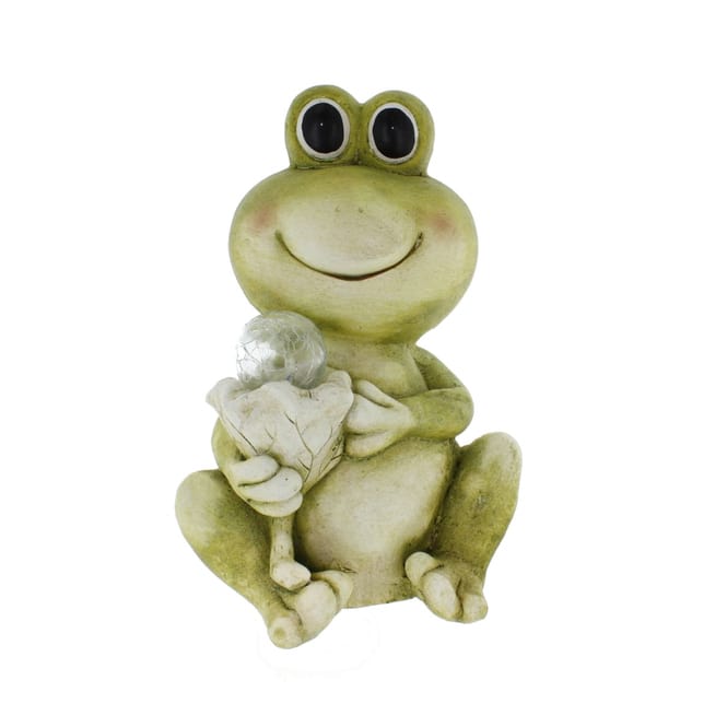 Frosch mit Solar LED Kugel - ca. 24 x 23,5 x 36 cm