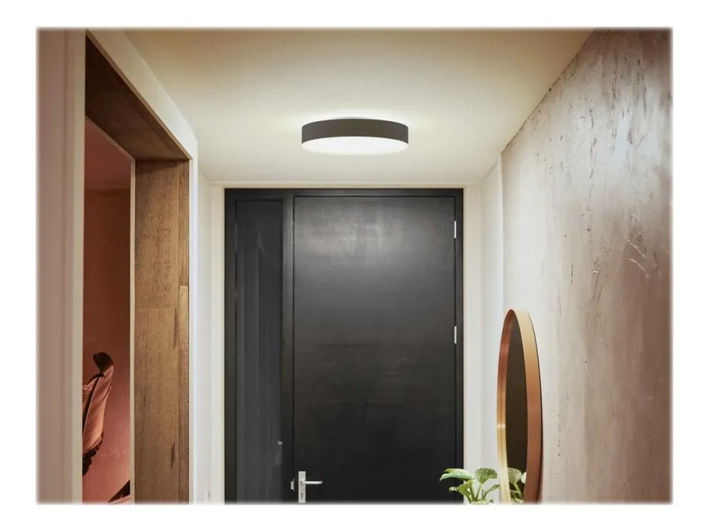Philips Hue White ambiance Enrave Medium - Loftslampe - LED - 19.2 W - køligt hvidt/varmt hvidt lys - 2200-6500 K - sort