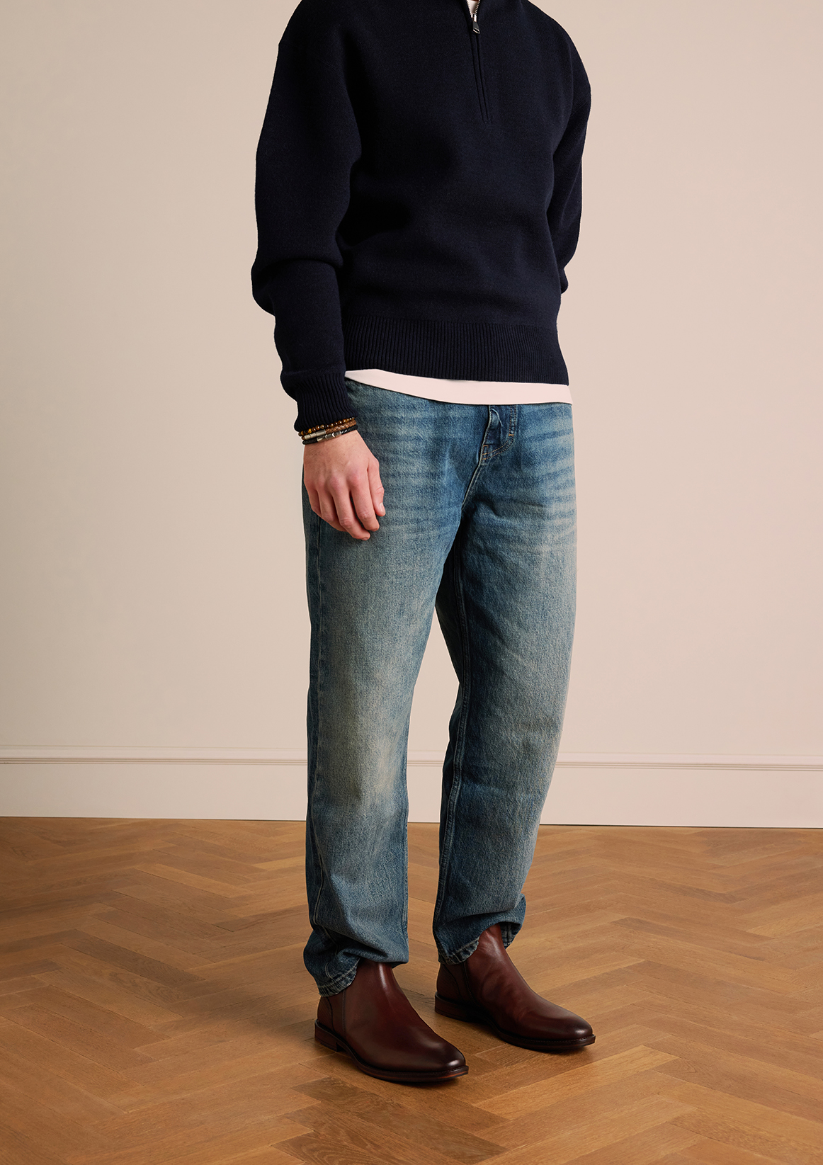 Bruine leren Chelsea boots