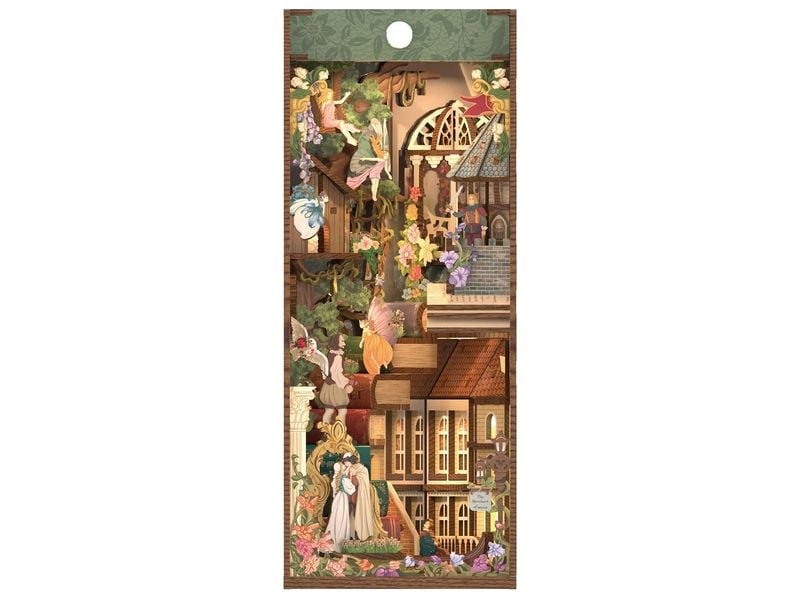 Tonecheer Bausatz Book Nook Shakespeare's Verse 3D-Modell aus lasergeschnittenen Holzteilen