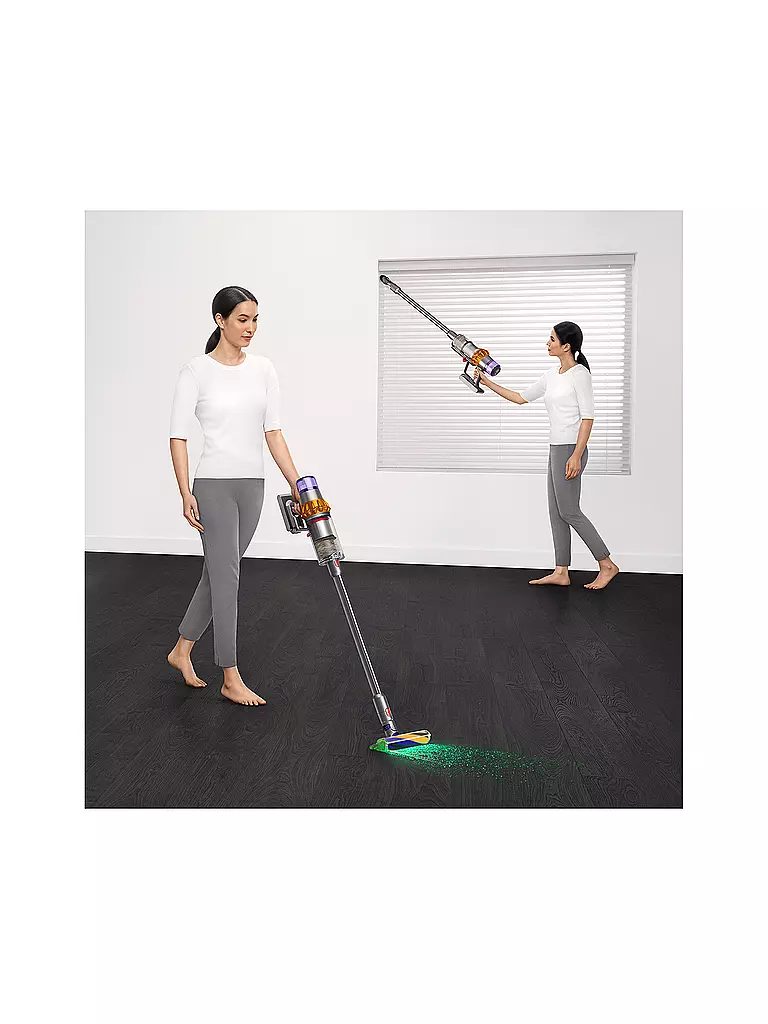 DYSON Staubsauger V15 DETECT ABSOLUTE Nickel/Gelb silber