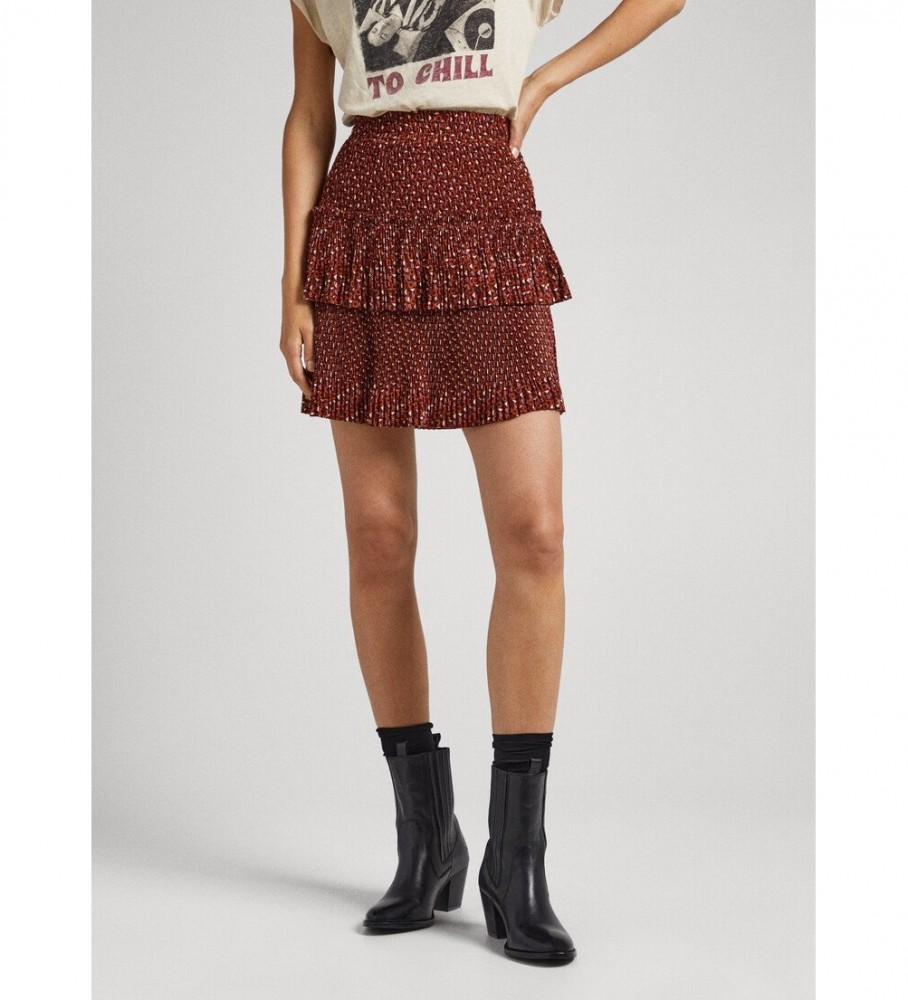 Saia Kendal cor vinho da Pepe Jeans
