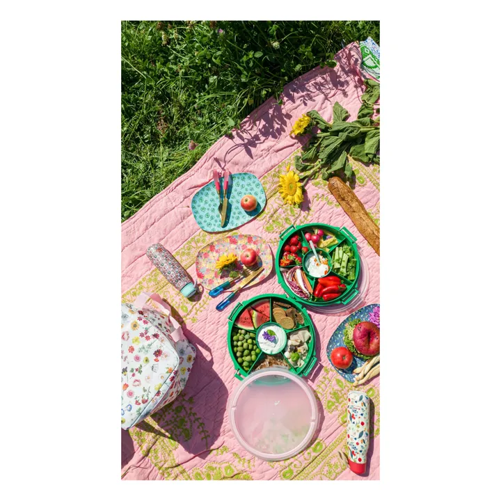 Rice Assiette rectangulaire Good Luck | Bleu