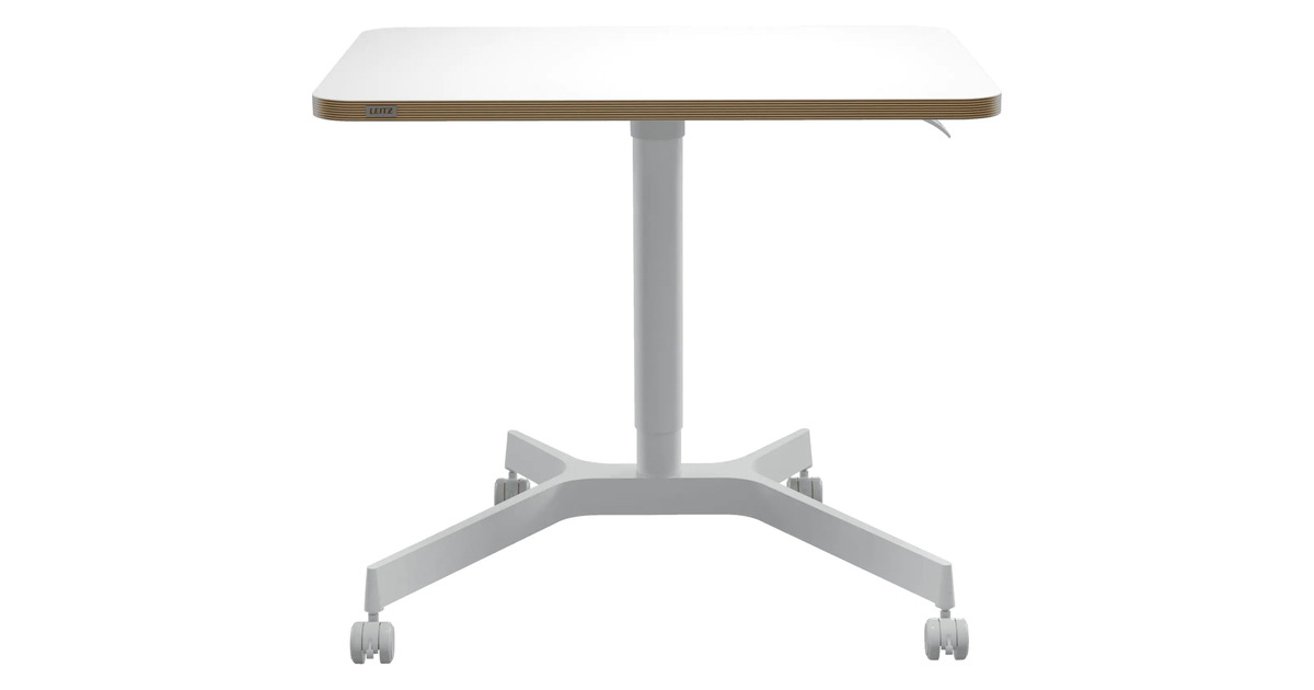 LeitzErgo Mobiel Zit-Sta Bureau (80x60 cm) tafel  (Wit)