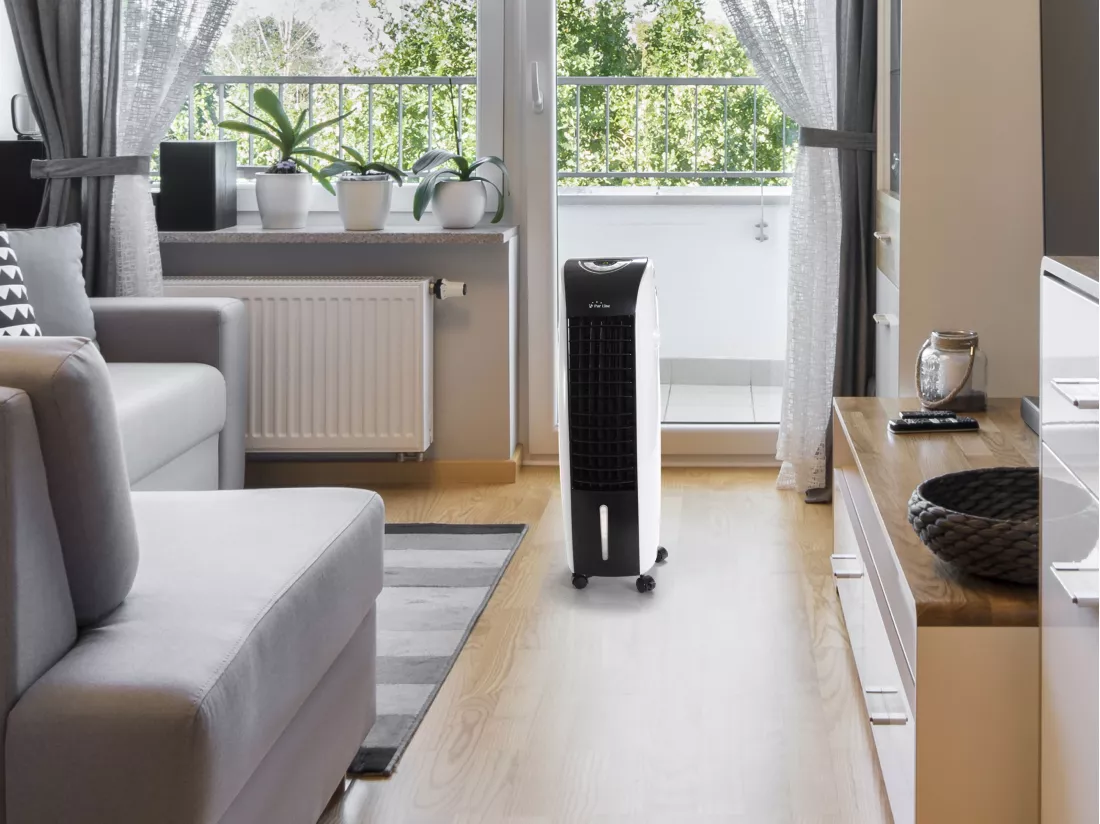Rafraichisseur d'air par évaporation électronique à débit élevé