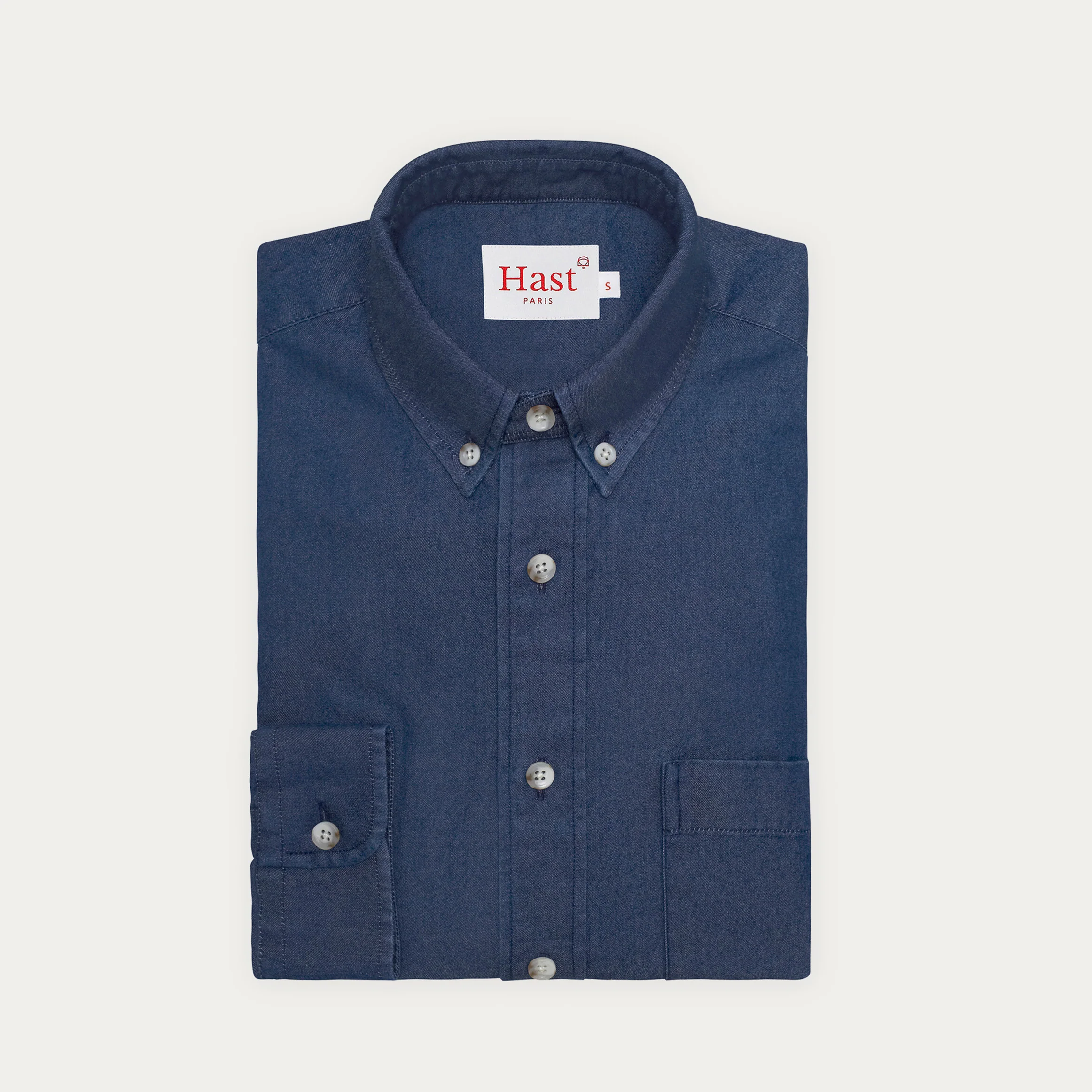 Raw denim shirt