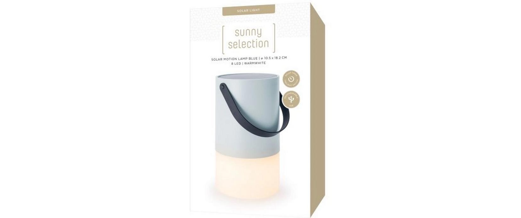 Laterne Solar Motion Lamp Blue BlauSolarleuchte zum Aufstellen oder Aufhängen