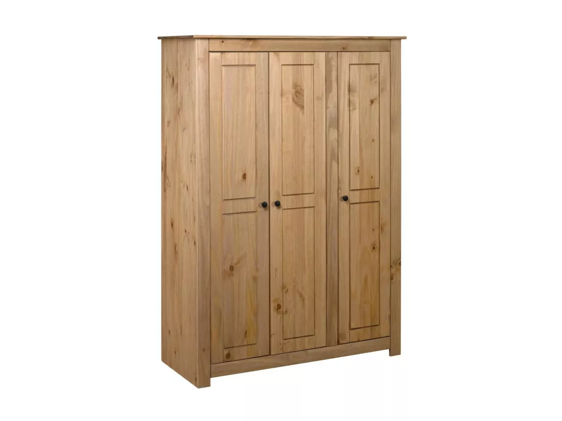 Garde-robe à 3 portes 118x50x171,5 Pin Assortiment Panama