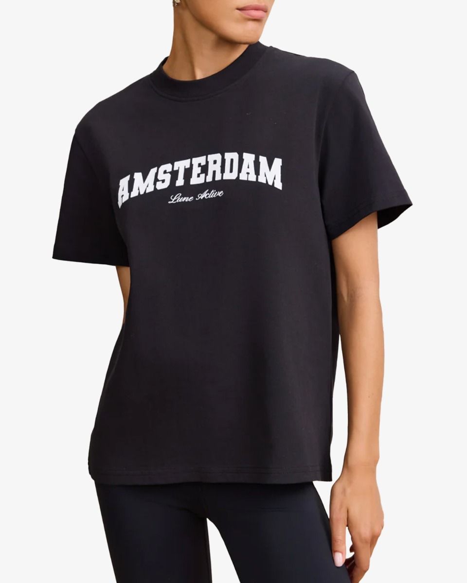 Lune Active Demi Amsterdam Tee Zwart Dames T-Shirt