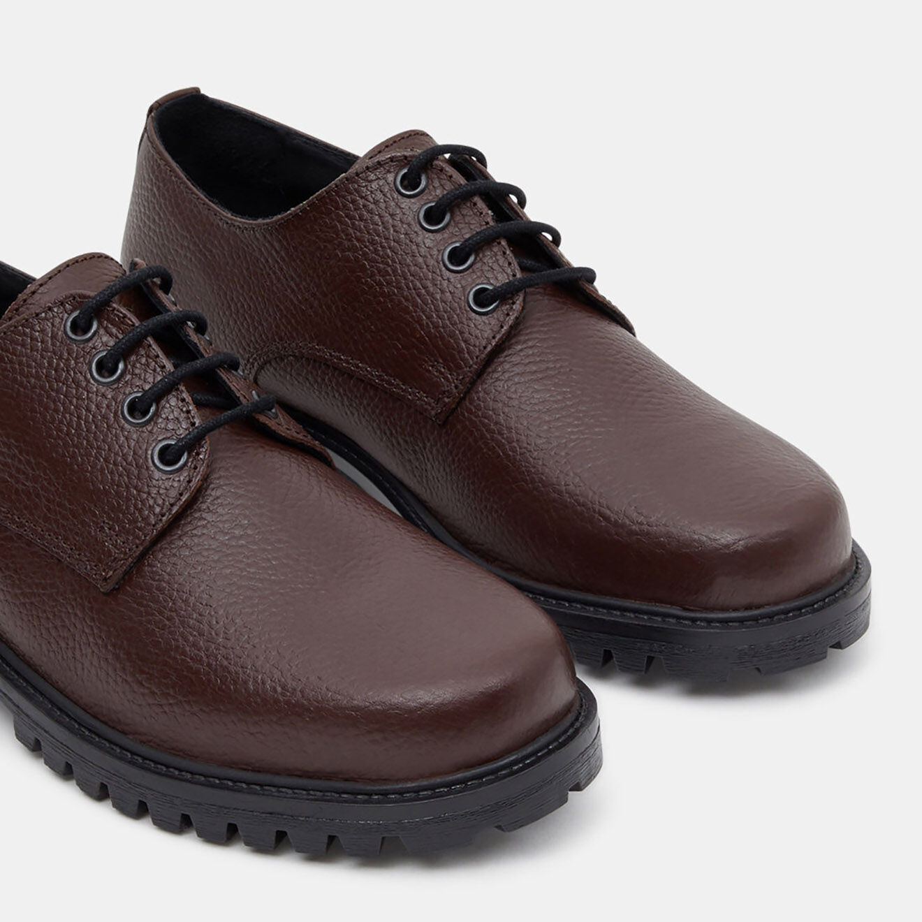 Dechase Derbies en Cuir Zena marron