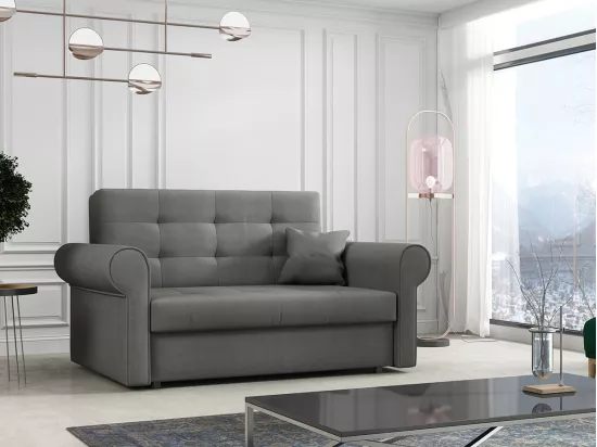 Canapé convertible Columbus 128, Boîte de literie, 85x148x98cm, Mobilier déjà assemblé