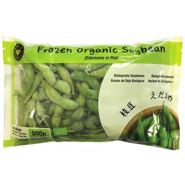 Golden Diamond Bevroren Biologische Sojabonen Edamame in de dop 500g