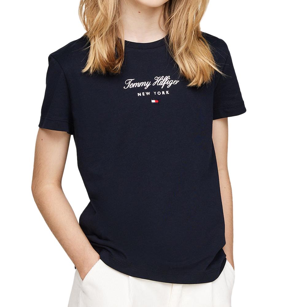 Tommy Hilfiger T-shirt Noir Fille Tommy Hilfiger Foil