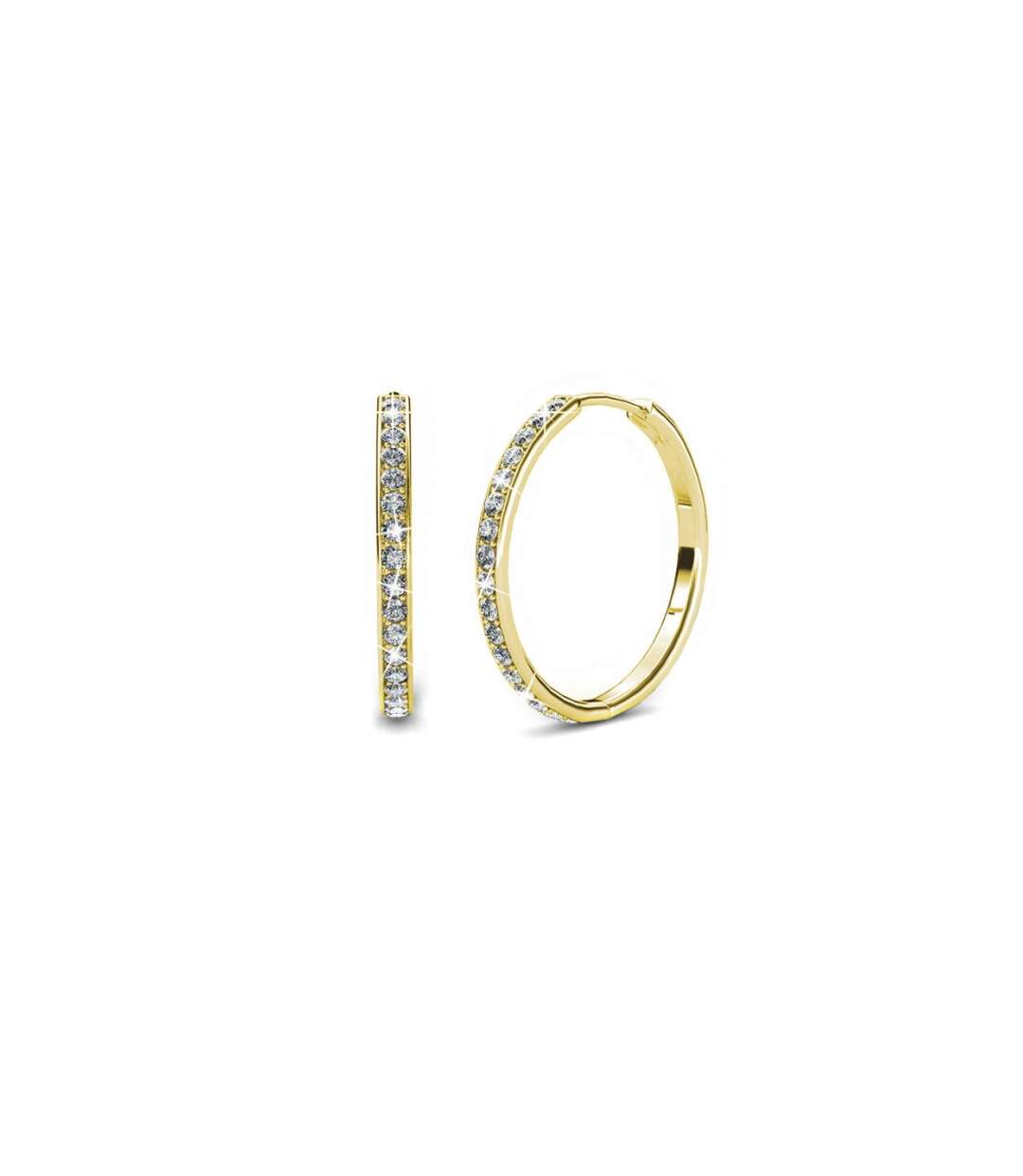 Parures Chic Circle Hoop - Or Rosé et Cristal