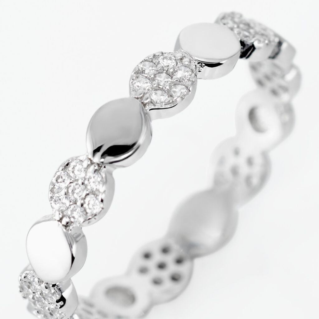 Bague Argent Blanc Capricia Oxydes De Zirconium