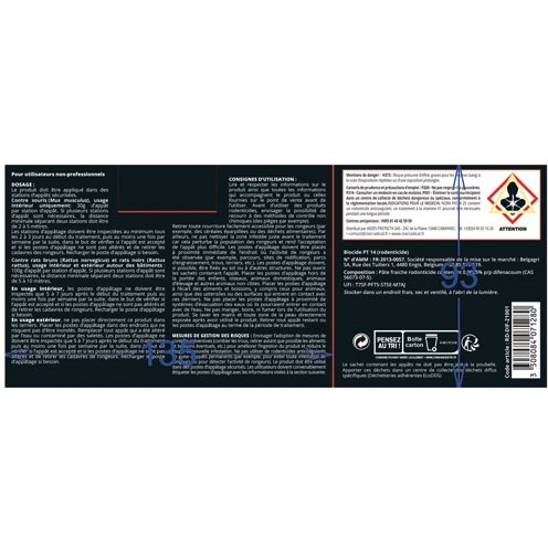 Appât pâte - Nora pasta 25 - rats et souris - action rapide - 150 g