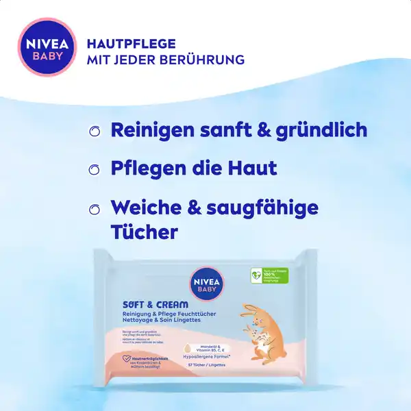 Soft & Cream Reinigung & Plege Feuchttücher Multipack